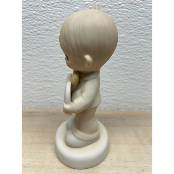 1981 Enesco Precious Moments God Is Love Dear Valentine Porcelain Figurine - Picture 2 of 12